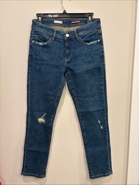 Pilcro Indigo Skinny Jeans with Light Distressing